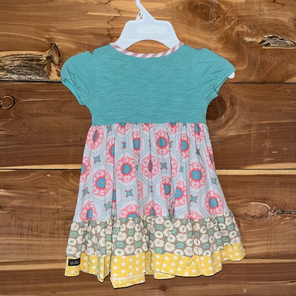 Matilda Jane Blue and Pink Ruffled Sundress with Flutter Sleeves - Picture 2 of 3